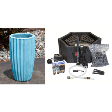 One of a Kind FNT2018 Ceramic Vase Complete Fountain Kit Vase Fountain Blue Thumb